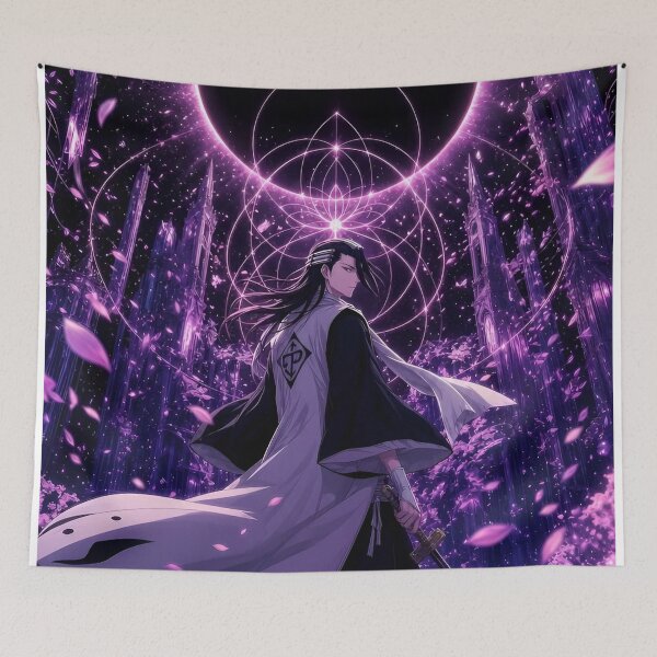Item preview, Byakuya | Celestial Sakura Eclipse – Cosmic Blossom Sword Fantasy Anime Style Art designed and sold by Dyan4.