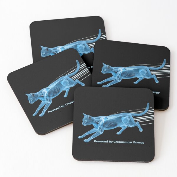 Item preview, Powered by Crepuscular Energy - Funny Feline Science designed and sold by PurrLab Studio.