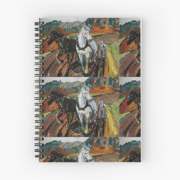 Item preview, Horse Team Edvard Munch Art designed and sold by ArtUnova.