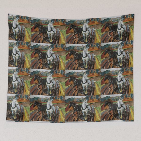 Item preview, Horse Team Edvard Munch Art designed and sold by ArtUnova.