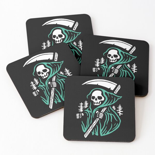 Item preview, Forest Grim Reaper Vintage Linocut Illustration designed and sold by arisukma11.