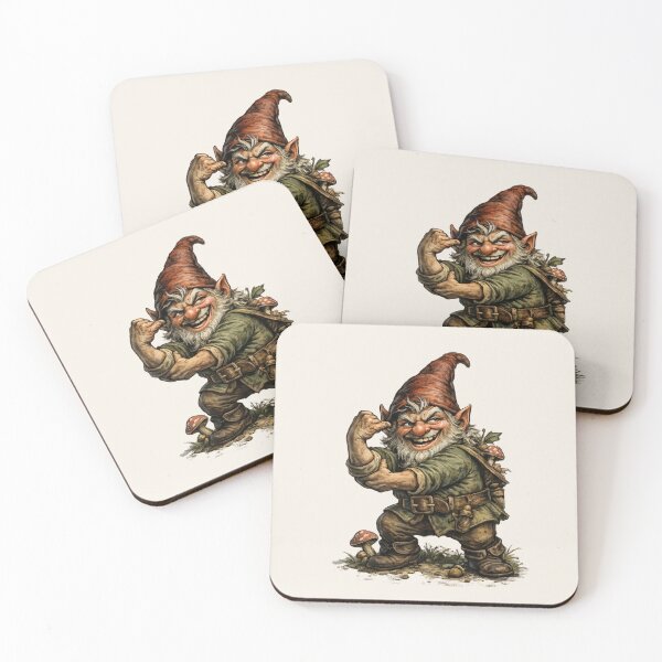 Item preview, Defiant Forest Gnome – Vintage Fantasy Attitude Design designed and sold by Alpine-Ink.