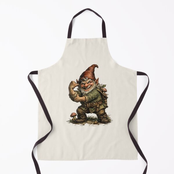 Item preview, Defiant Forest Gnome – Vintage Fantasy Attitude Design designed and sold by Alpine-Ink.