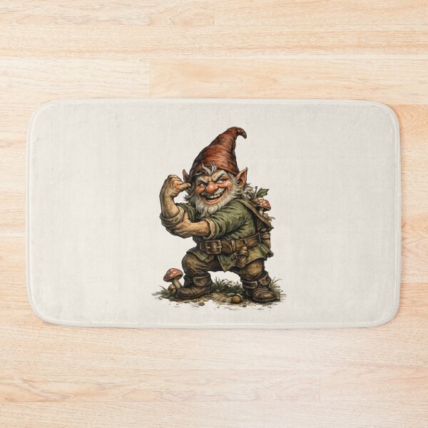 Item preview, Defiant Forest Gnome – Vintage Fantasy Attitude Design designed and sold by Alpine-Ink.