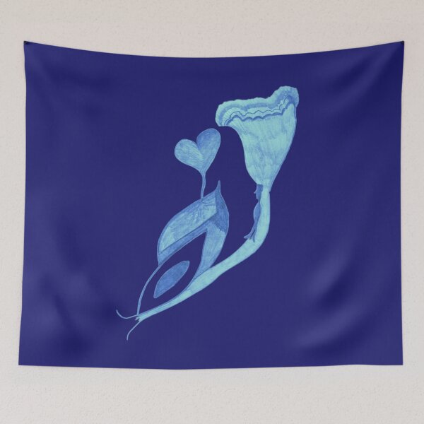 Item preview, The Sea Glass Flower - High Vibration Royal Azure designed and sold by energyoflove333.