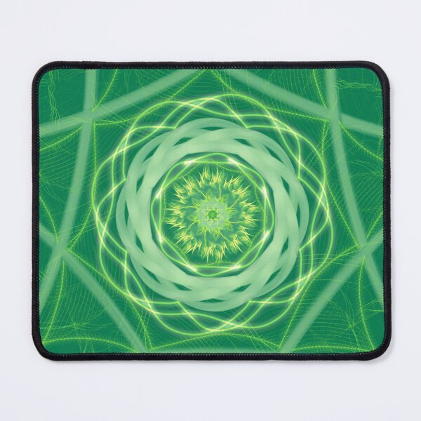 Item preview, Radiant Green Spirograph Mandala designed and sold by EsmArtUniverse.