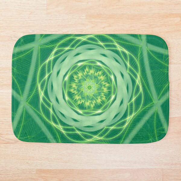 Item preview, Radiant Green Spirograph Mandala designed and sold by EsmArtUniverse.