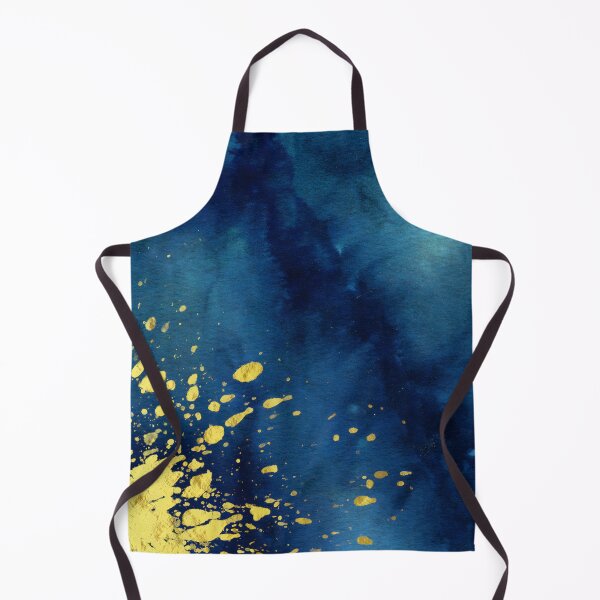 Item preview, Gold Splatter on Navy Blue - Abstract Celestial Watercolor designed and sold by WaterColorCats1.