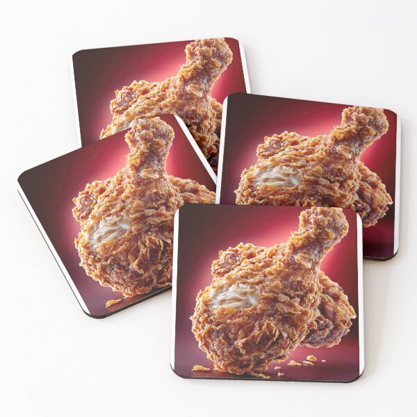 Item preview, Golden Crispy Fried Chicken Drumstick | Crunchy Food Art | Crispy Comfort Food Illustration designed and sold by Grafititee.