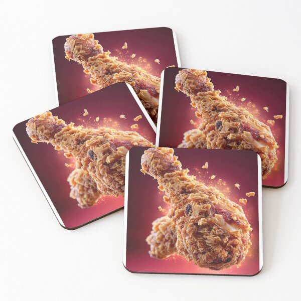 Item preview, Golden Crispy Fried Chicken Drumstick | Crunchy Food Art | Crispy Comfort Food Illustration designed and sold by Grafititee.