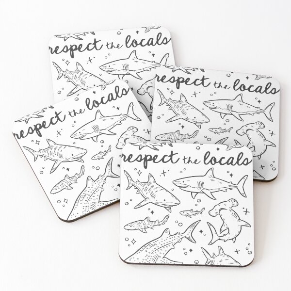 Item preview, Copy of Copy of Respect the Locals - Sharks  designed and sold by twindragonthreads.