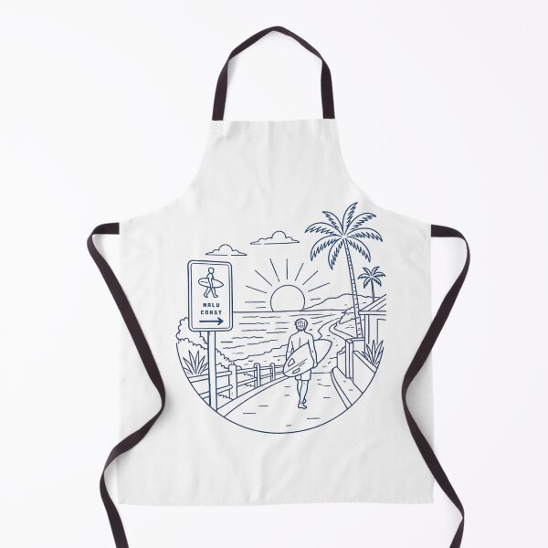 Item preview, Surfer’s Walk Line Art | Minimal Tropical Beach Illustration designed and sold by Nalu Coast.