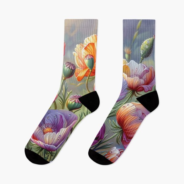 Item preview, Poppy Meadow with Dew Drops designed and sold by MargaretWiktor.