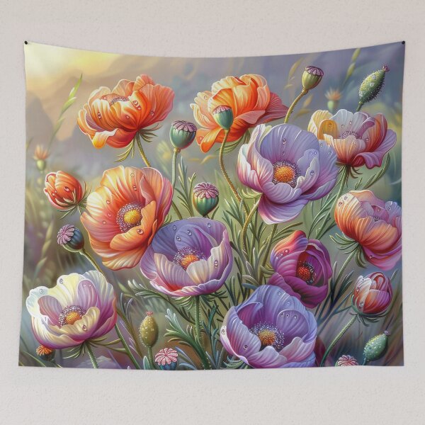 Item preview, Poppy Meadow with Dew Drops designed and sold by MargaretWiktor.
