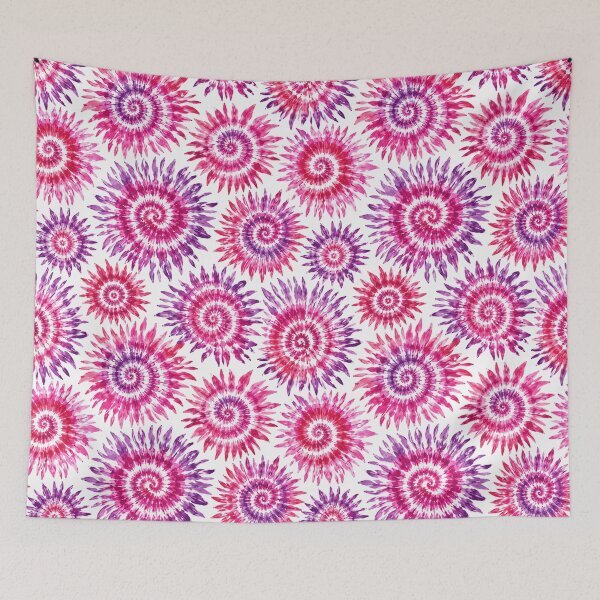 Item preview, Monarda Tie Dye Swirl Botanical Seamless Pattern designed and sold by Inkworksbyshery.