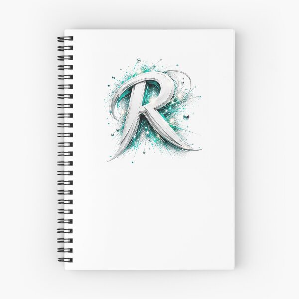 Item preview, Aetherbrush Manga Glyphs The Mystic Silver Letter R designed and sold by BlissBlvdShop.