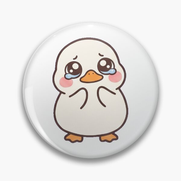 Item preview, Crying Shrug Duck | Cute Sad Confused Duck Sticker designed and sold by ChibiMoe.