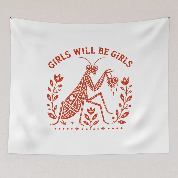 Item preview, Girls Will Be Girls Mantis Feminism Vintage Art designed and sold by AmerieAbi.