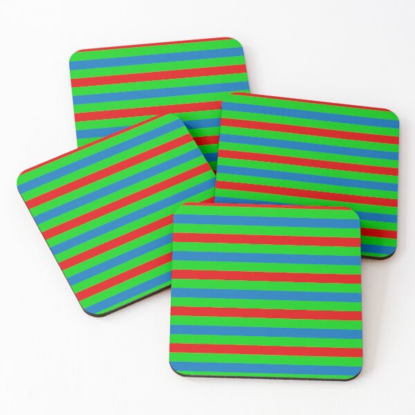 Item preview,  Red And Blue Stripes Design Green  designed and sold by PatternTitan.