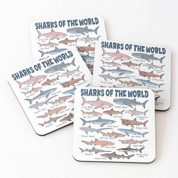 Item preview, Sharks of the world designed and sold by twindragonthreads.