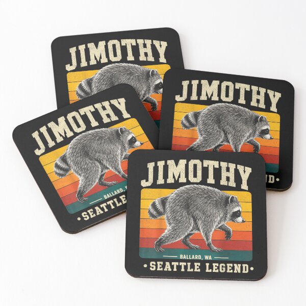 Item preview, Jimothy Ballard WA Seattle Legend Retro Sunset Striped Raccoon Graphic designed and sold by ashenz.