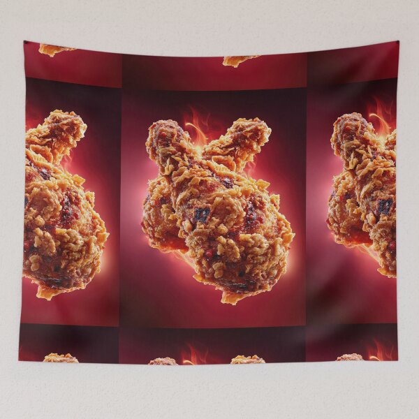 Item preview, Golden Crispy Fried Chicken Drumstick | Crunchy Food Art | Crispy Comfort Food Illustration designed and sold by Grafititee.