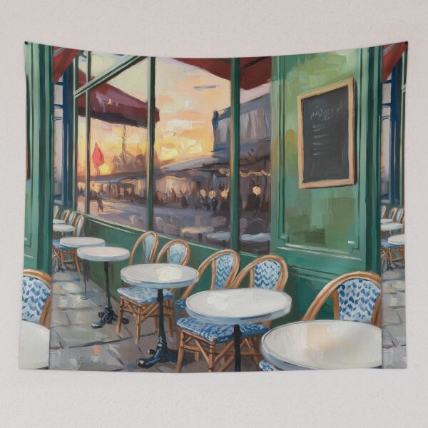 Item preview, French Cafe Bistro – Impressionist Painting  designed and sold by CARRAANN.