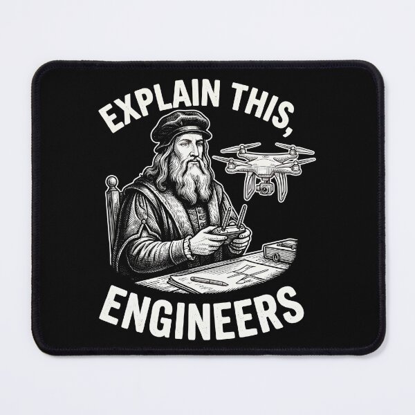 Item preview, Leonardo Da Vinci Drone Pilot Engineer Humor designed and sold by k3rstman1.