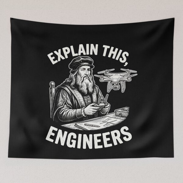 Item preview, Leonardo Da Vinci Drone Pilot Engineer Humor designed and sold by k3rstman1.