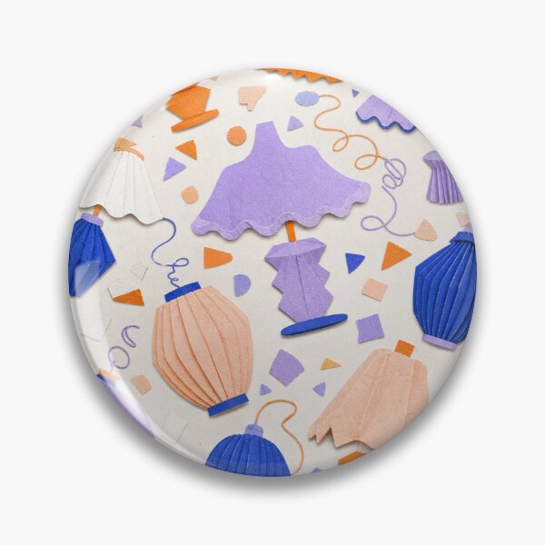 Item preview, Paper Lantern Shade Collage Pattern designed and sold by VerdantStudio.