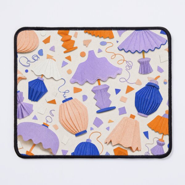 Item preview, Paper Lantern Shade Collage Pattern designed and sold by VerdantStudio.