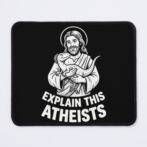 Item preview, Jesus Holding Dinosaur Explain This Atheists Meme designed and sold by k3rstman1.