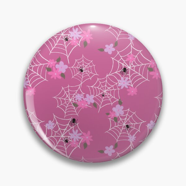 Item preview, Hot Pink Halloween Spiderweb Floral Pattern designed and sold by WonderAndWhim.