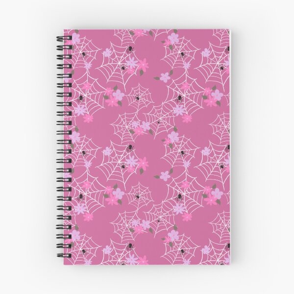 Item preview, Hot Pink Halloween Spiderweb Floral Pattern designed and sold by WonderAndWhim.