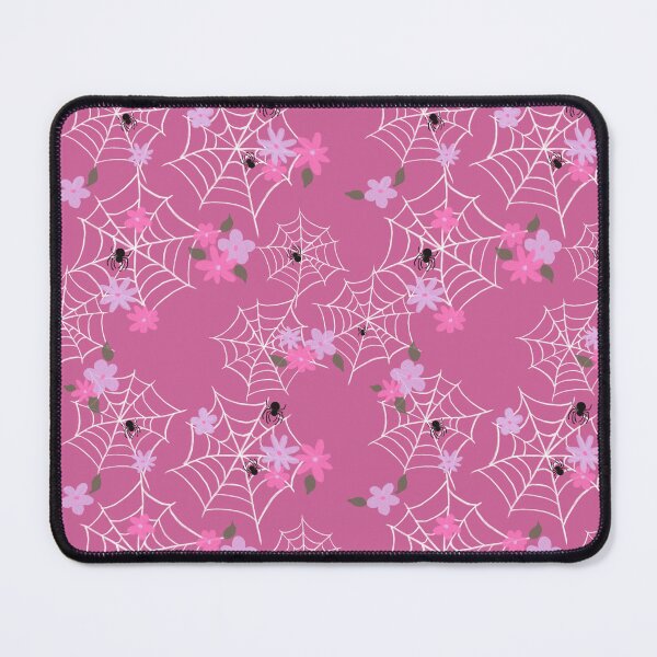 Item preview, Hot Pink Halloween Spiderweb Floral Pattern designed and sold by WonderAndWhim.