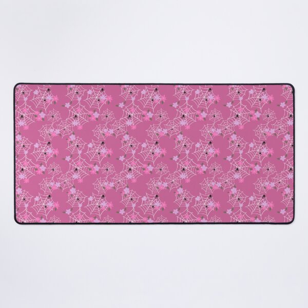 Item preview, Hot Pink Halloween Spiderweb Floral Pattern designed and sold by WonderAndWhim.