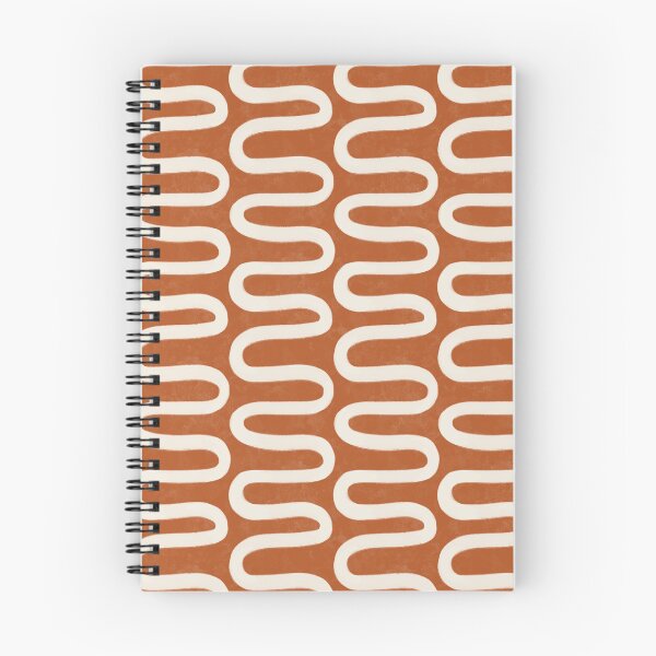 Item preview, Retro Organic Wave Lattice in Terracotta designed and sold by Illustrated by Nat.