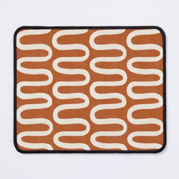 Item preview, Retro Organic Wave Lattice in Terracotta designed and sold by Illustrated by Nat.