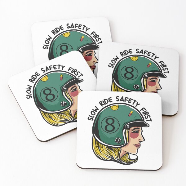 Item preview, Vintage Motorcycle Girl with 8-Ball Helmet designed and sold by arisukma11.