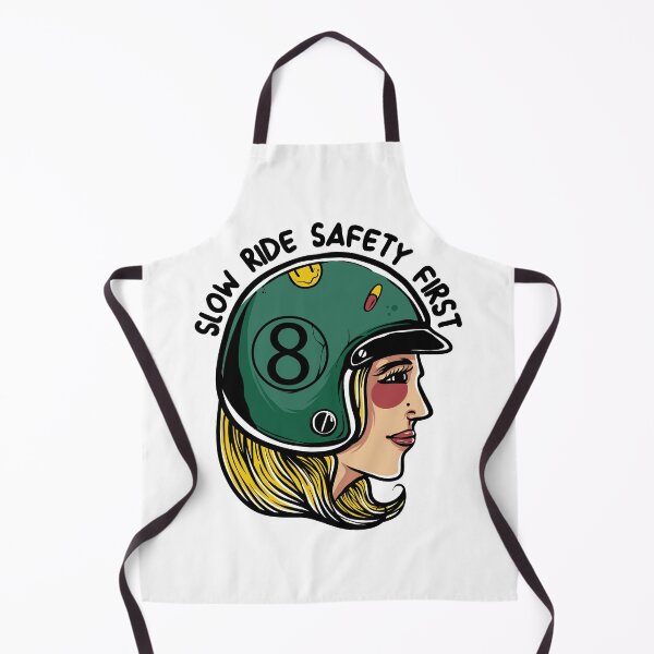 Item preview, Vintage Motorcycle Girl with 8-Ball Helmet designed and sold by arisukma11.