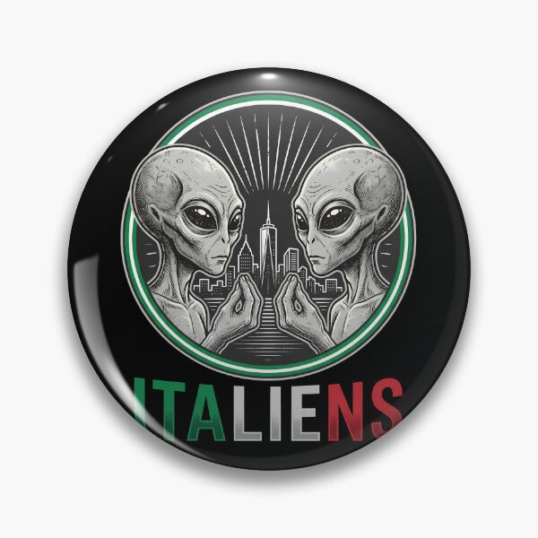 Artikelvorschau, Italiens lustiges italienisches Alien-Handgesten-Abzeichen entworfen und verkauft von k3rstman1.