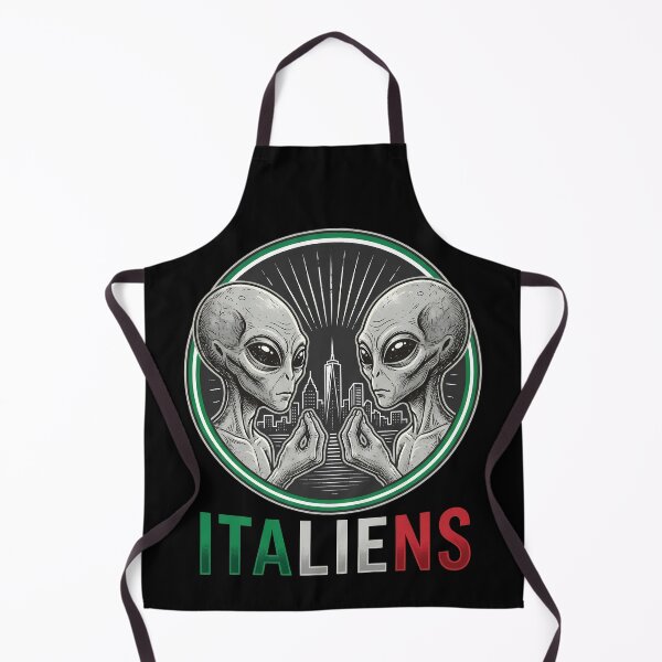 Aperçu de l'œuvre Badge italien amusant avec un geste de la main d'extraterrestre créée et vendue par k3rstman1.