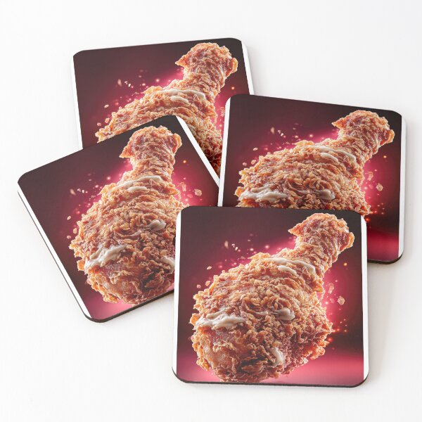 Item preview, Golden Crispy Fried Chicken Drumstick | Crunchy Food Art | Crispy Comfort Food Illustration designed and sold by Grafititee.