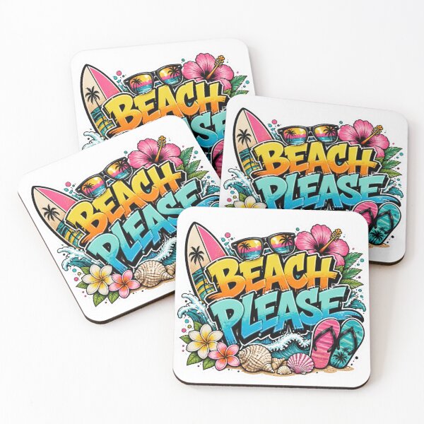 Item preview, BEACH PLEASE Graffiti Sticker PNG | Tropical Beach Lover Gift | Colorful Summer Vacation Vinyl Decal for Laptop, Journal, Water Bottle & Phone Case designed and sold by Stylestickers55.