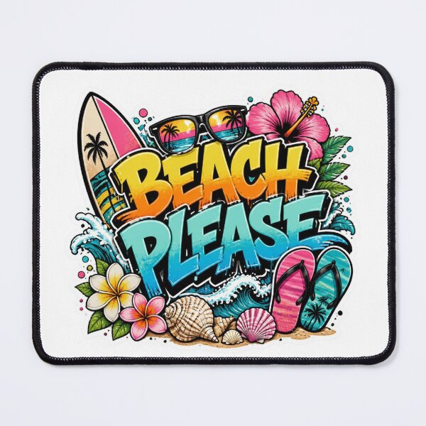 Item preview, BEACH PLEASE Graffiti Sticker PNG | Tropical Beach Lover Gift | Colorful Summer Vacation Vinyl Decal for Laptop, Journal, Water Bottle & Phone Case designed and sold by Stylestickers55.