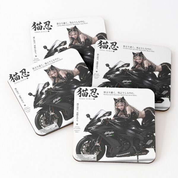 Item preview, Neko Ninja – ZX-10R Cat Kunoichi | Neo Edo Japanese Motorcycle Art designed and sold by Neo Edo Studio.