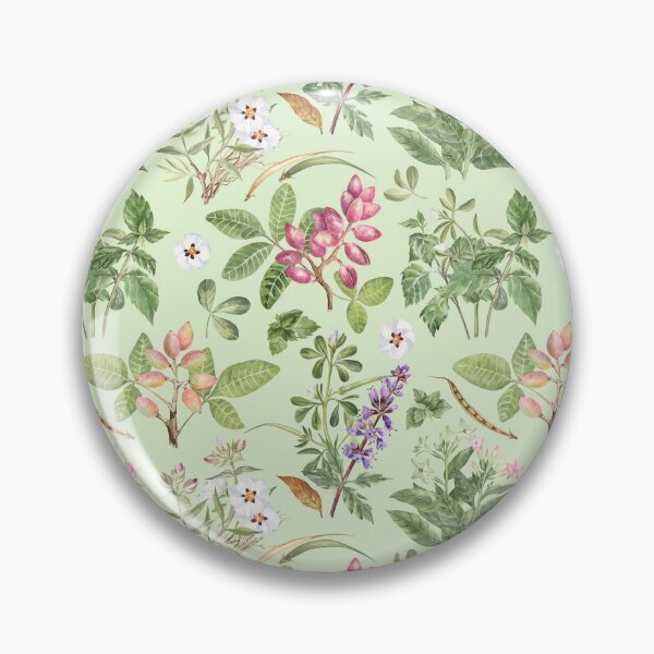 Item preview, Watercolor Botanical Pattern on Green designed and sold by Flowersforbear.