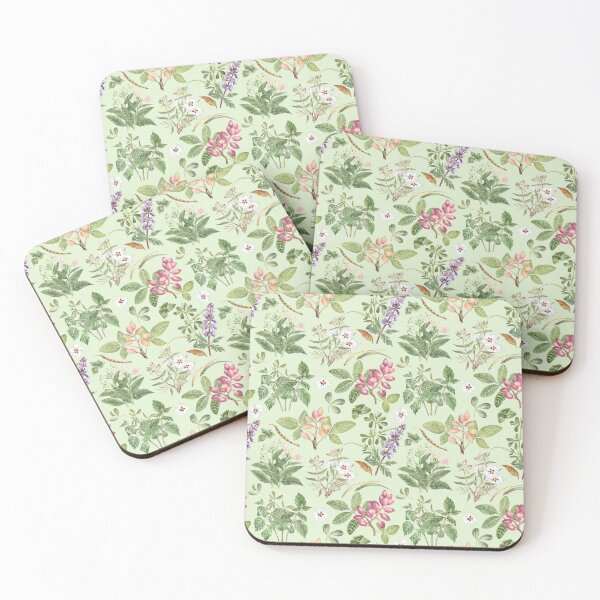 Item preview, Watercolor Botanical Pattern on Green designed and sold by Flowersforbear.