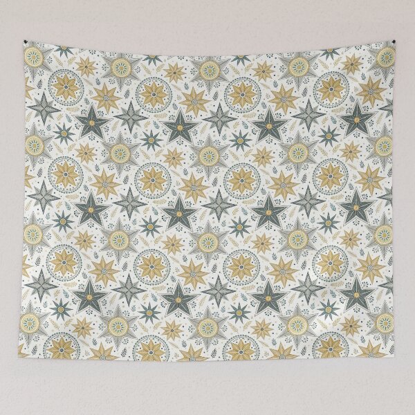 Item preview, Nordic Folk Stars | Scandinavian Summer Geometry designed and sold by Shuga-Design.
