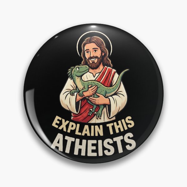 Item preview, Funny Jesus Holding Dinosaur Explain This Atheists designed and sold by k3rstman1.